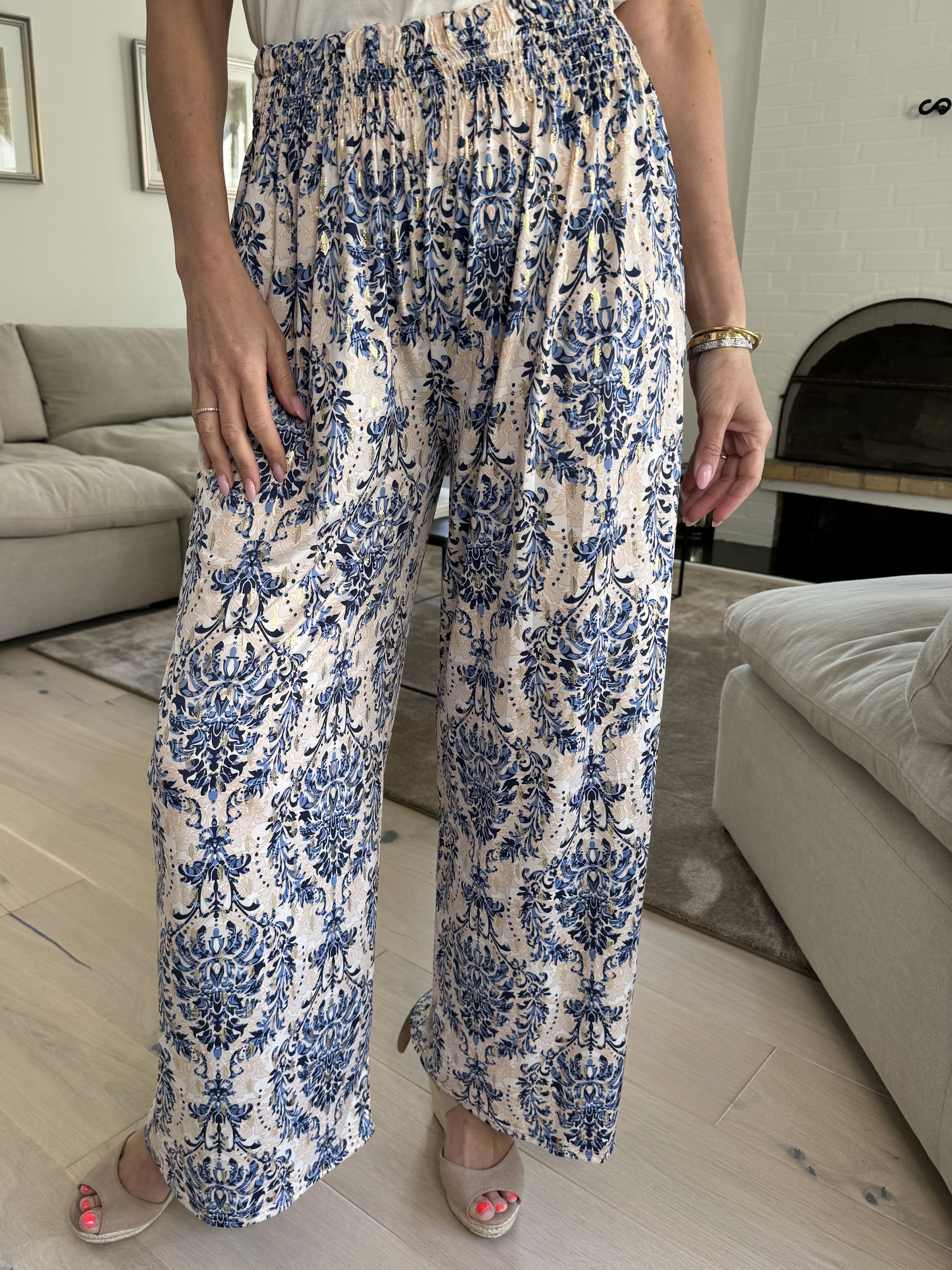 Pams Royal Pants - Elastiske krølfri bukser med elastiklinning